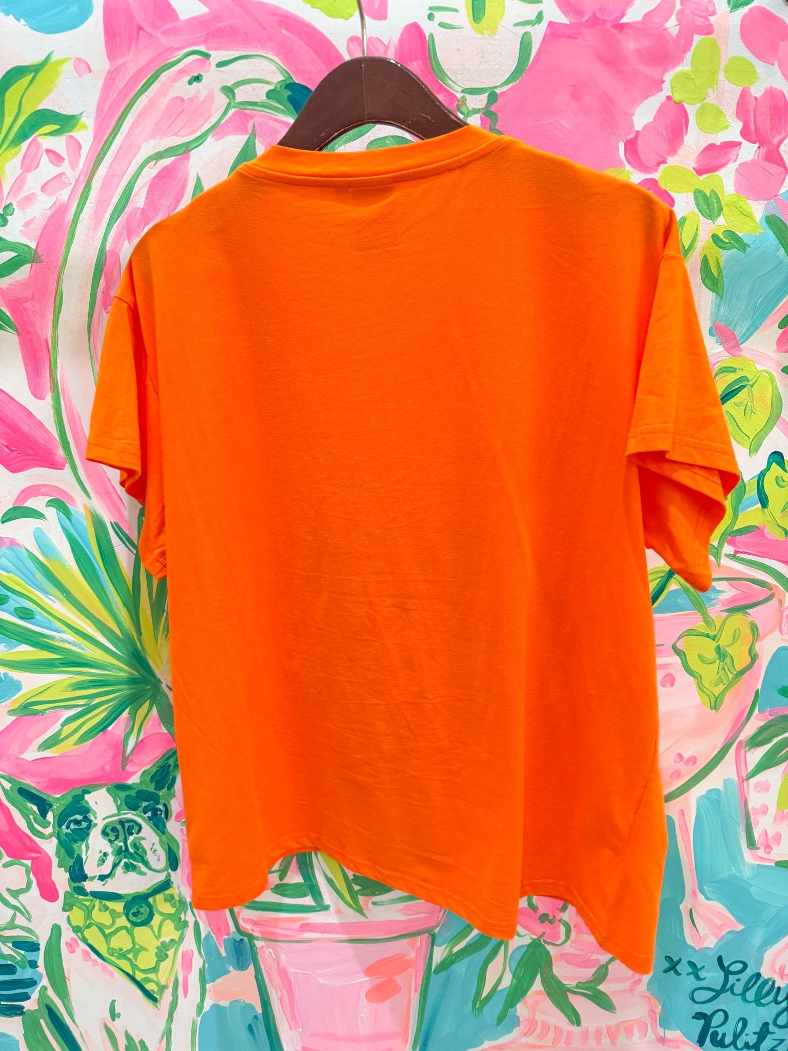 Orange Sequin Flower Pumpkin TeeQueen of SparklesThe Printed Peach Savannah