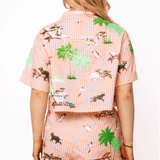 Orange Stripe Dog at the Beach Cotton TopWomen - Tops - BlousesQueen of SparklesThe Printed Peach Savannah