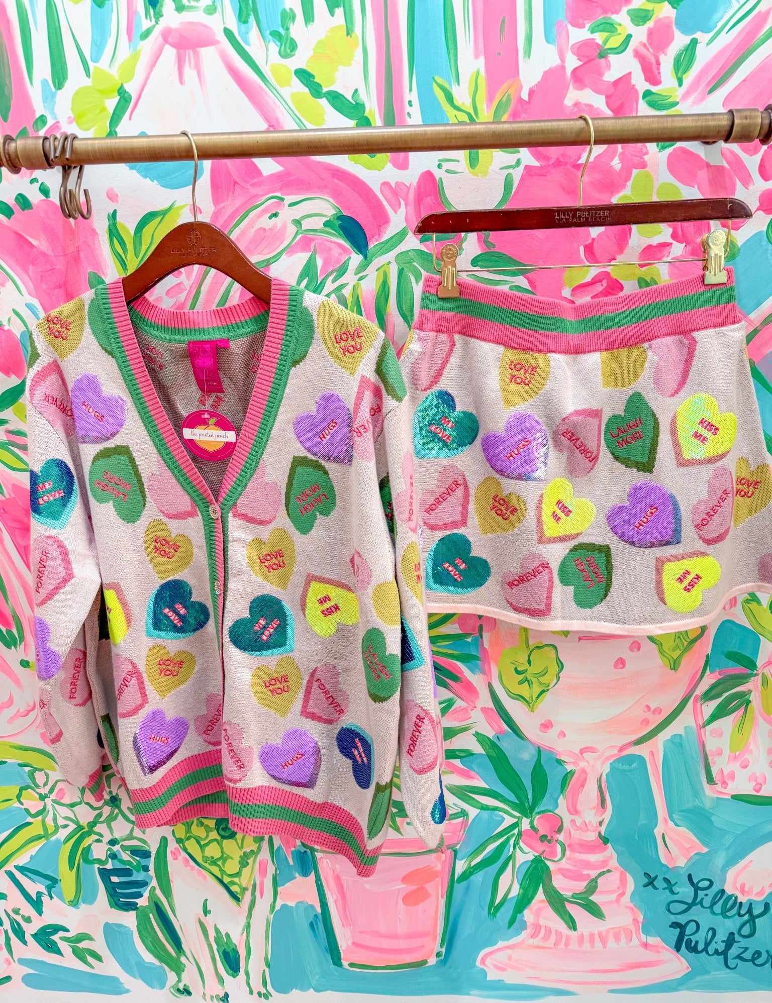 Pale Pink Candy Sweetheart SkirtQueen of SparklesThe Printed Peach Savannah