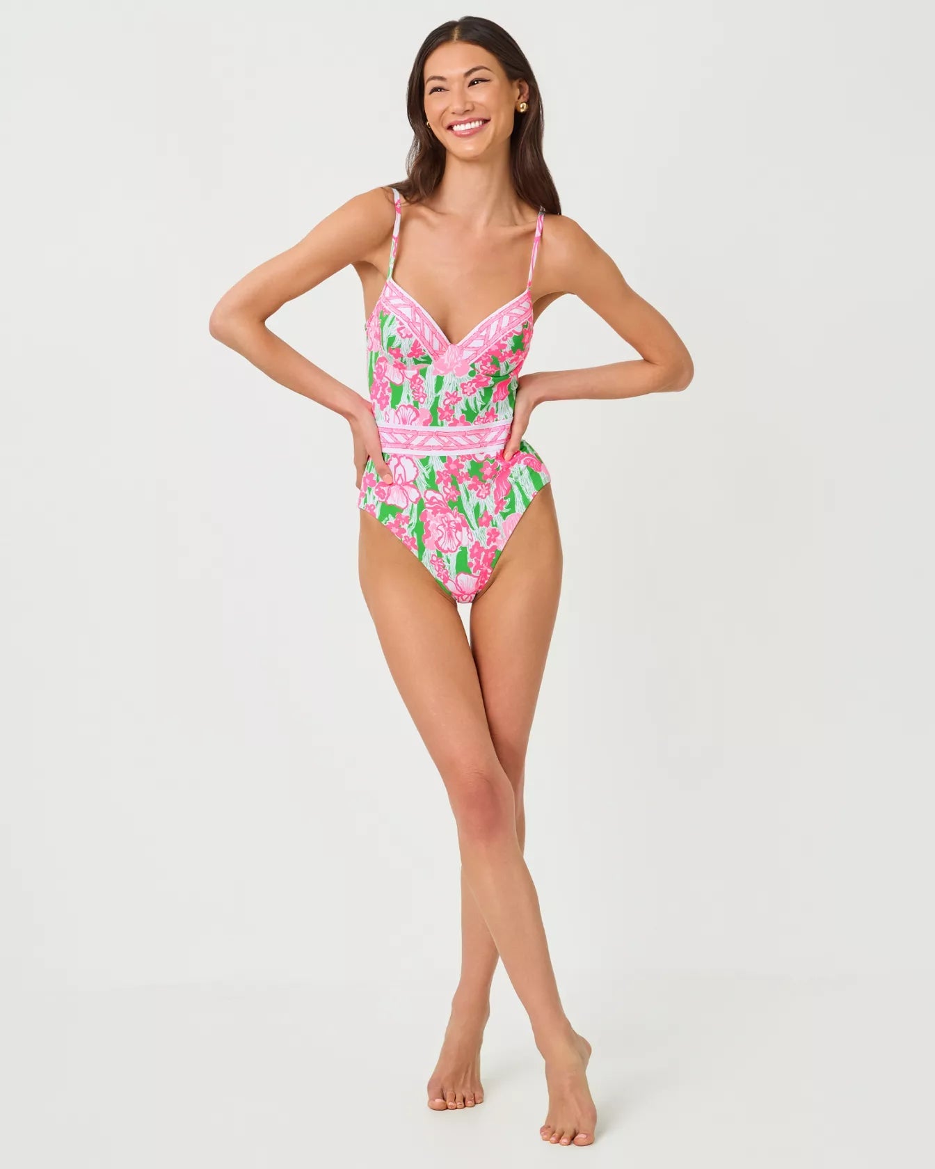 Palma One PieceWomen - Swim - One - Piece SwimsuitsLILLY PULITZERThe Printed Peach Savannah