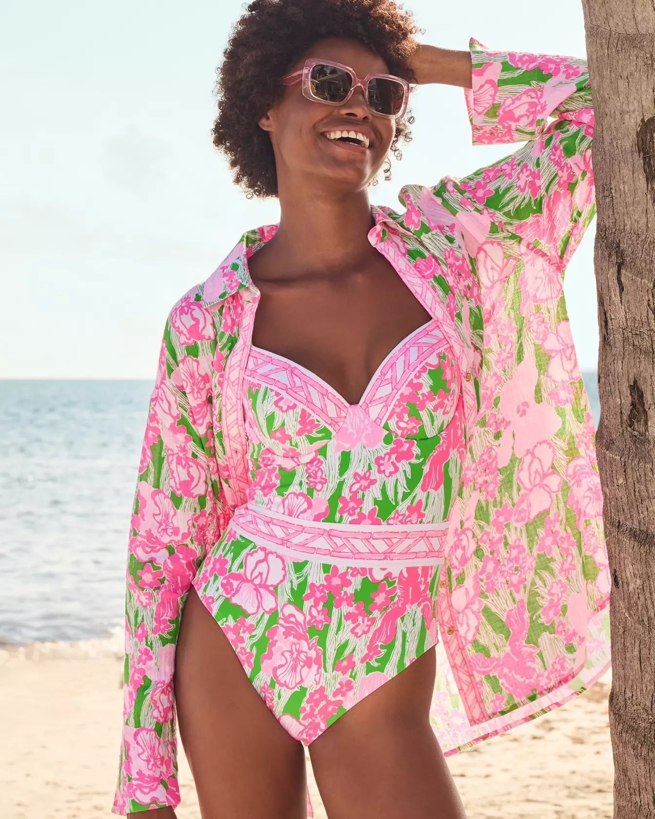 Palma One PieceWomen - Swim - One - Piece SwimsuitsLILLY PULITZERThe Printed Peach Savannah