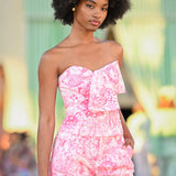 Parni Strapless Cropped TopWomen - TopsLILLY PULITZERThe Printed Peach Savannah