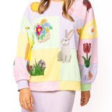 Pastel Colorblock Easter Icon SweatshirtQueen of SparklesThe Printed Peach Savannah