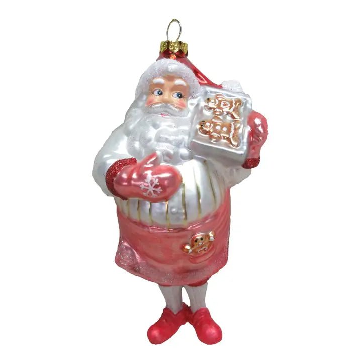 Pink Baking Santa OrnamentChristmasThe Printed Peach Savannah