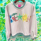 Pink 'Beach' Icon SweatshirtQueen of SparklesThe Printed Peach Savannah