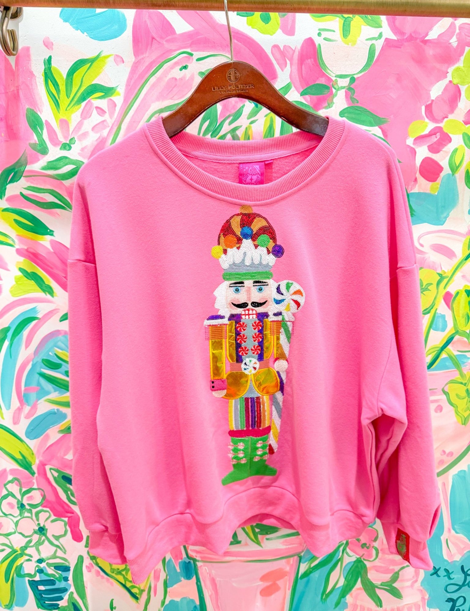 Pink Candyland Nutcracker SweatshirtQueen of SparklesThe Printed Peach Savannah