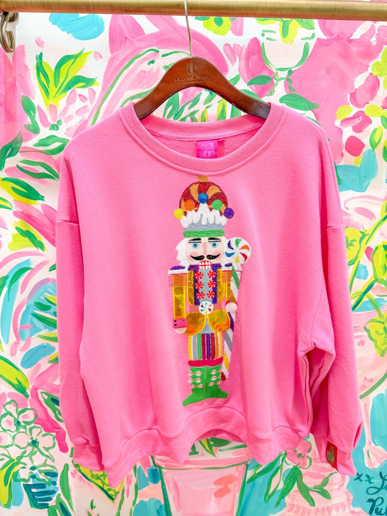 Pink Candyland Nutcracker SweatshirtQueen of SparklesThe Printed Peach Savannah