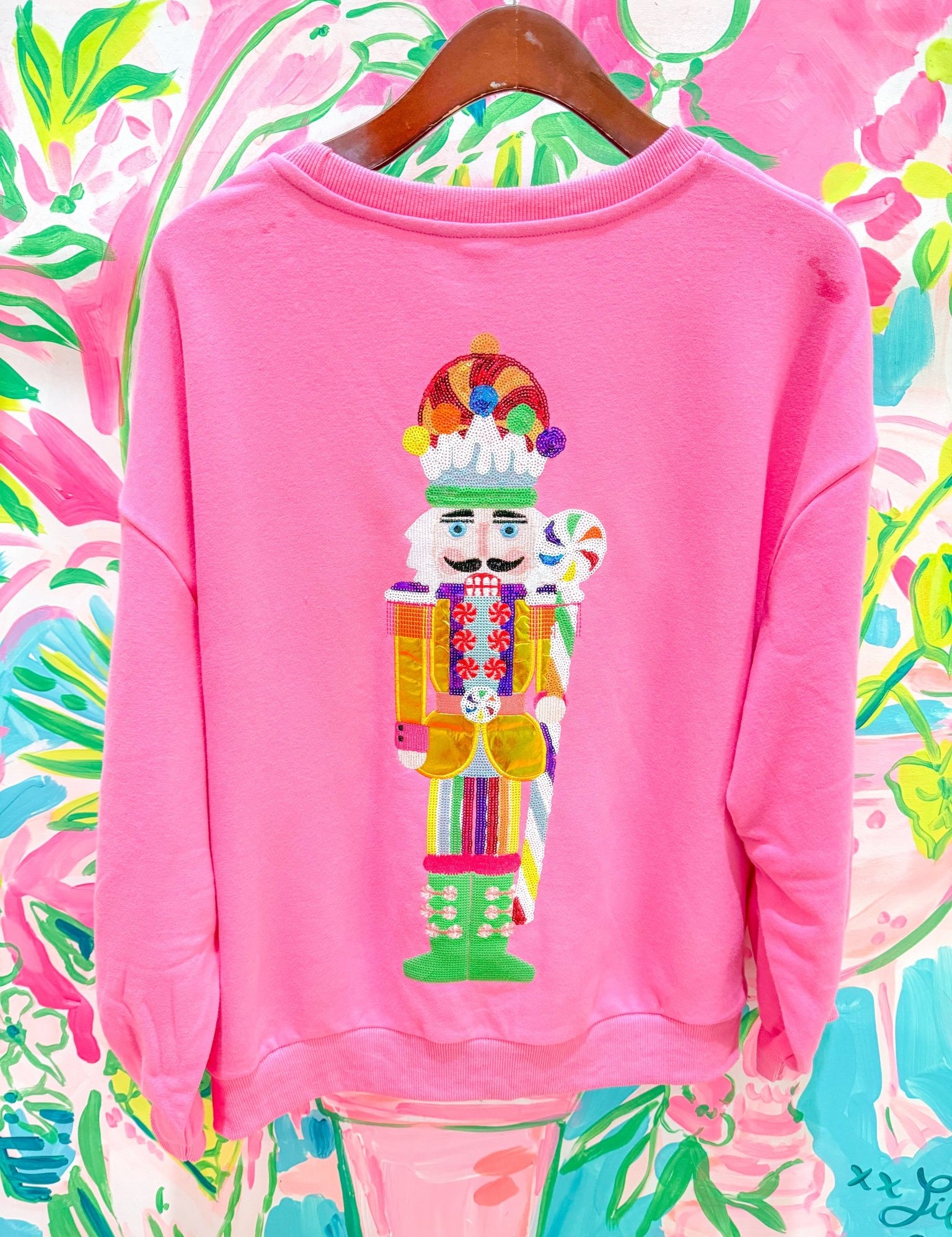 Pink Candyland Nutcracker SweatshirtQueen of SparklesThe Printed Peach Savannah