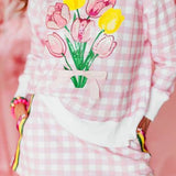 Pink Gingham Bouquet SweatshirtHeartland Retail ItemsBrianna CannonThe Printed Peach Savannah
