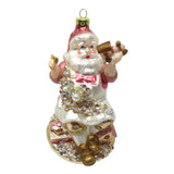 Pink & Gold Santa Making Toys OrnamentChristmasThe Printed Peach Savannah