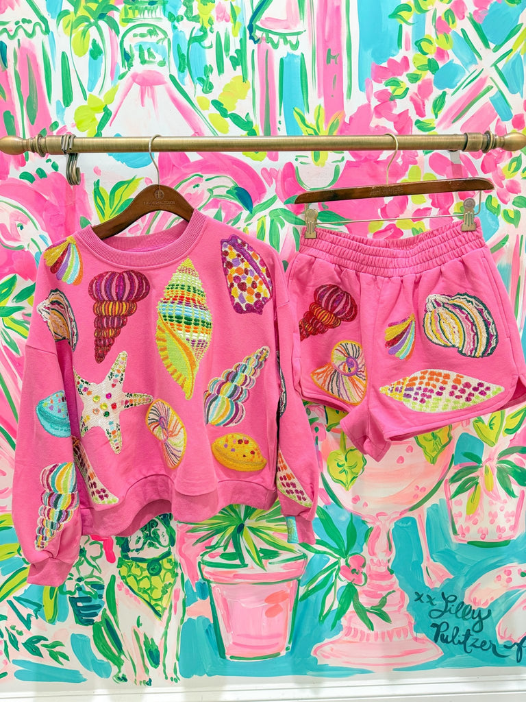 Pink Multi Shell ShortHeartland Retail ItemsQueen of SparklesThe Printed Peach Savannah