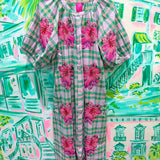 Plaid Azalea Button Up Midi Cotton DressQueen of SparklesThe Printed Peach Savannah