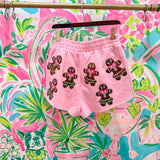 Printed Peach x Queen of Sparkles Pink Metallic Gingerbread ShortsQueen of SparklesThe Printed Peach Savannah
