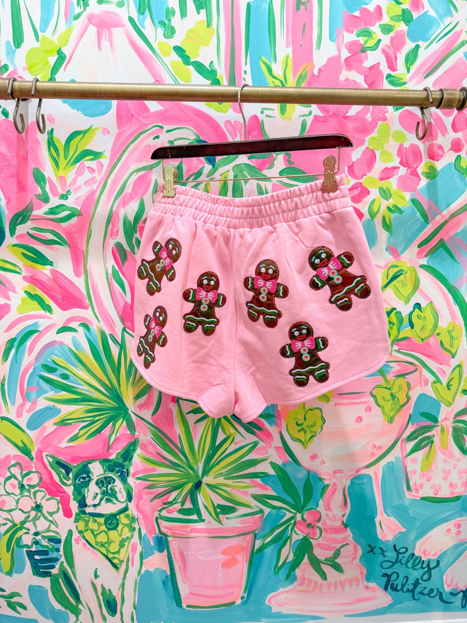 Printed Peach x Queen of Sparkles Pink Metallic Gingerbread ShortsQueen of SparklesThe Printed Peach Savannah