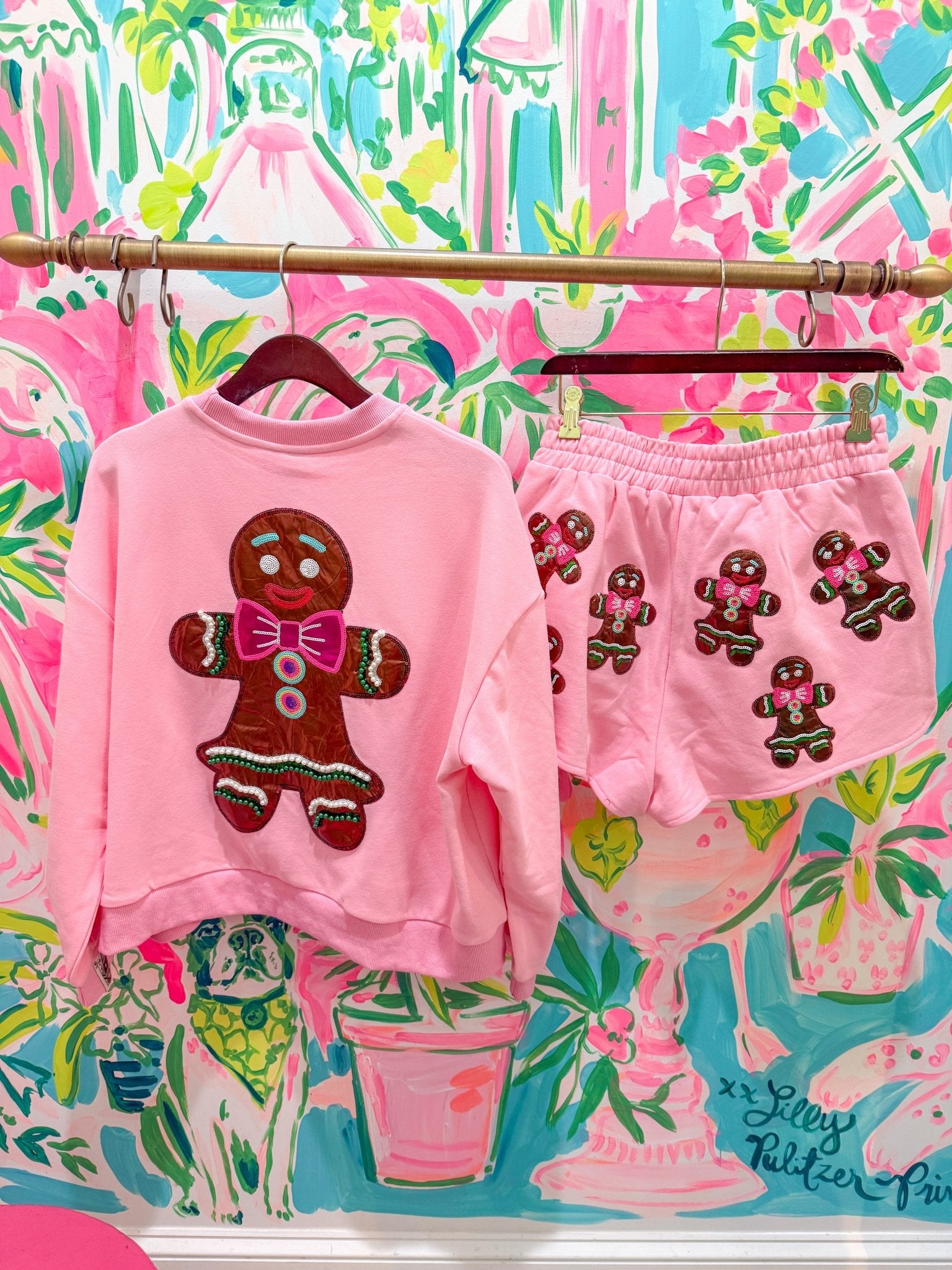 Printed Peach x Queen of Sparkles Pink Metallic Gingerbread ShortsQueen of SparklesThe Printed Peach Savannah