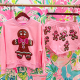 Printed Peach x Queen of Sparkles Pink Metallic Gingerbread ShortsQueen of SparklesThe Printed Peach Savannah