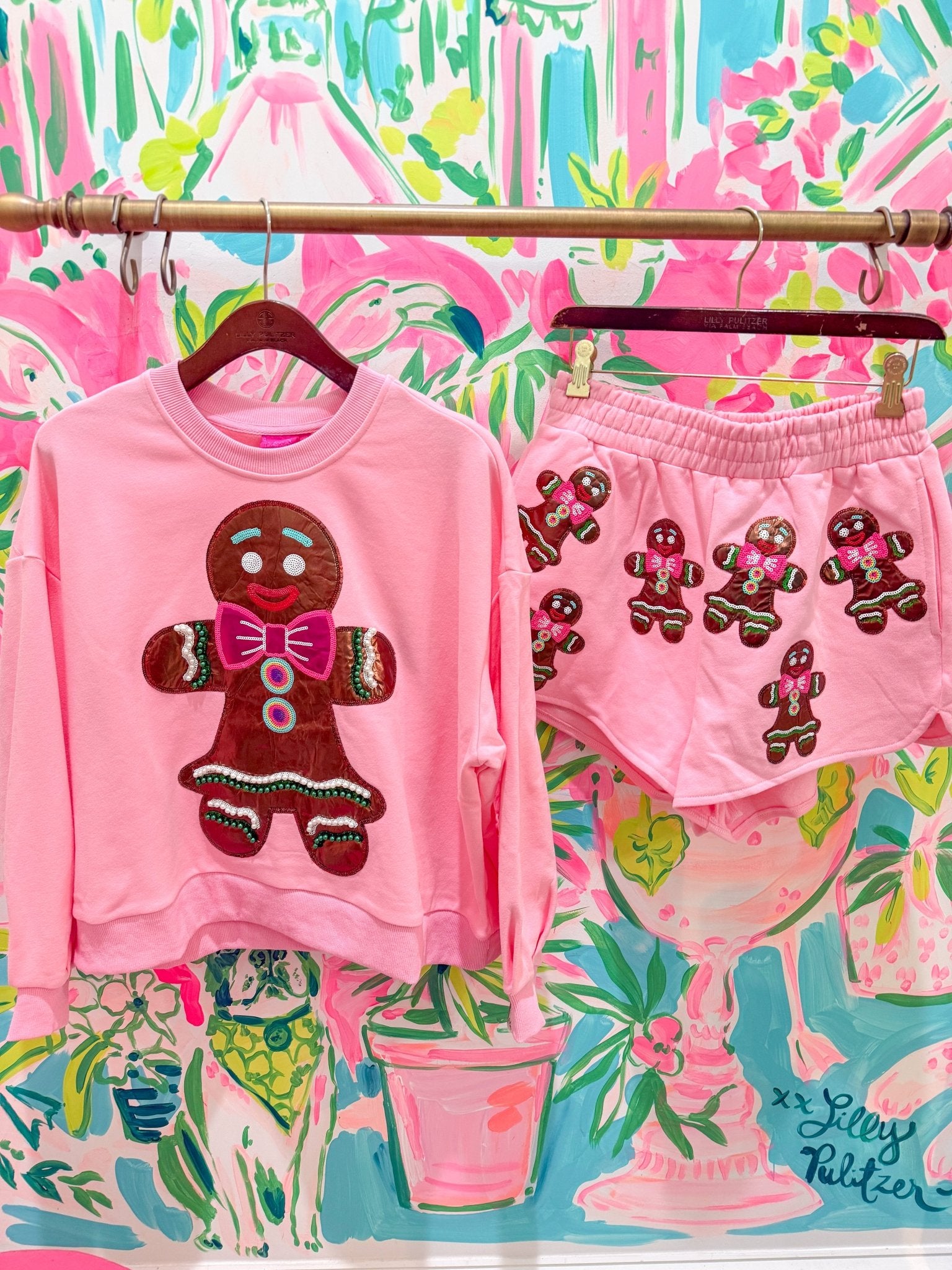 Printed Peach x Queen of Sparkles Pink Metallic Gingerbread ShortsQueen of SparklesThe Printed Peach Savannah