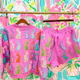 Purple Multi Easter Bunny ShortQueen of SparklesThe Printed Peach Savannah