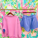 Purple & Pink Colorblock Green QOS Logo ShortQueen of SparklesThe Printed Peach Savannah