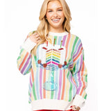 Rainbow Stripe Birthday Cake SweaterWomen - Sweaters & Cardigans - Pullover SweatersLILLY PULITZERThe Printed Peach Savannah