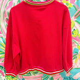 Red Multi Hat Metallic Santa SweatshirtQueen of SparklesThe Printed Peach Savannah