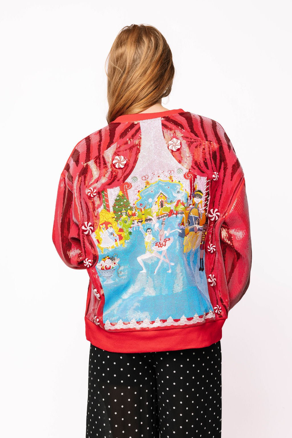 Red Nutcracker Ballet Stage Scene SweatshirtQueen of SparklesThe Printed Peach Savannah