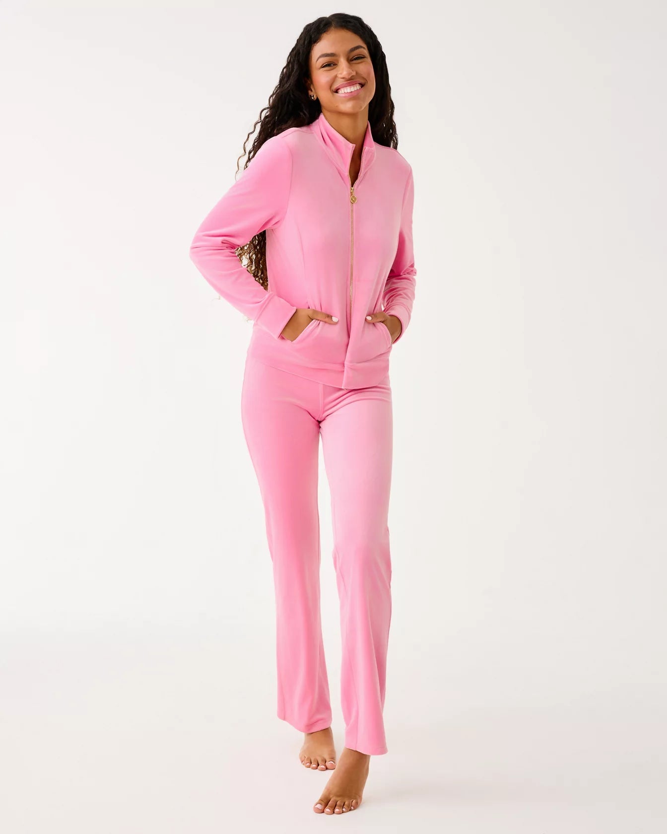 Regate Velour JacketWomen - Loungewear - TopsLILLY PULITZERThe Printed Peach Savannah