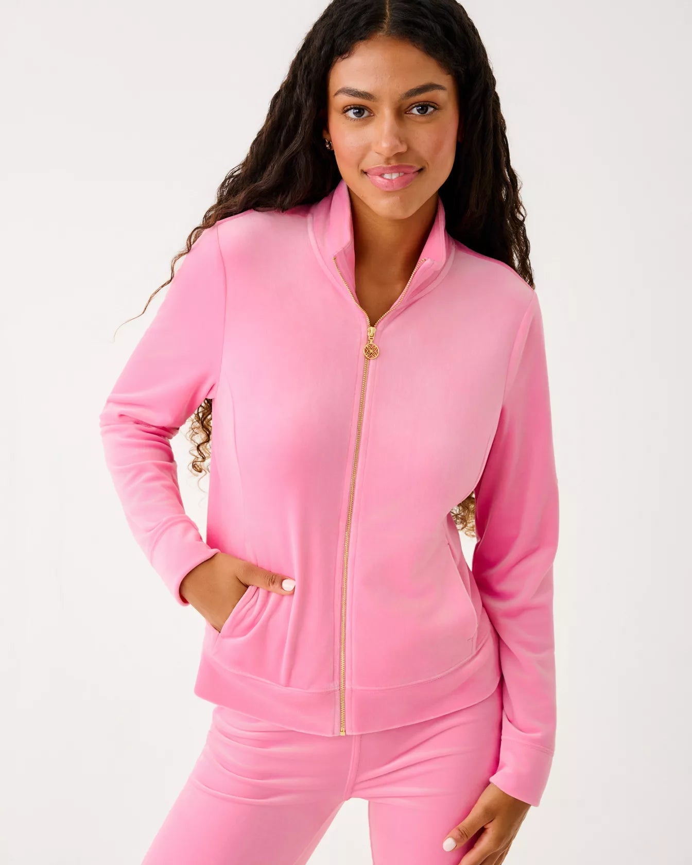 Regate Velour JacketWomen - Loungewear - TopsLILLY PULITZERThe Printed Peach Savannah