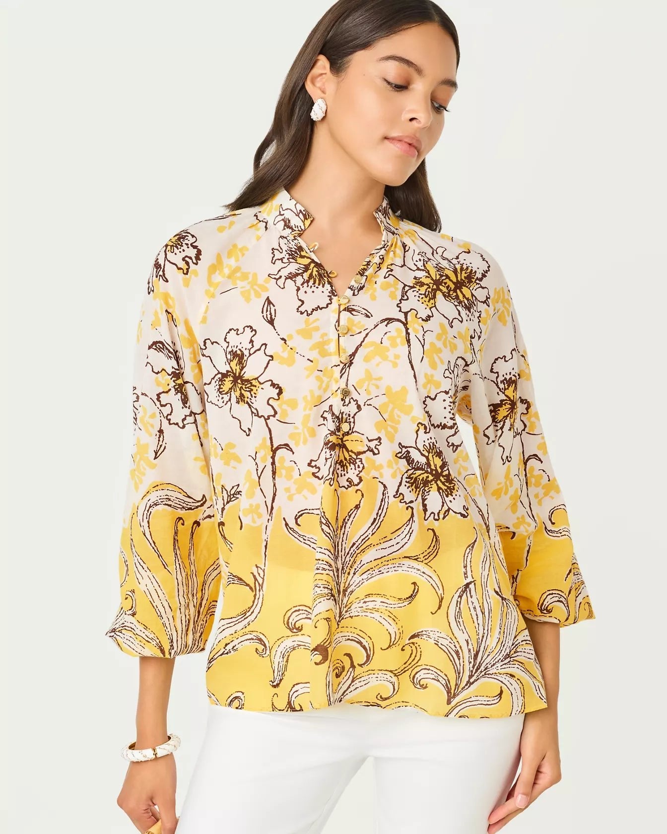 Renisha Long Sleeve TopWomen - BlousesLILLY PULITZERThe Printed Peach Savannah
