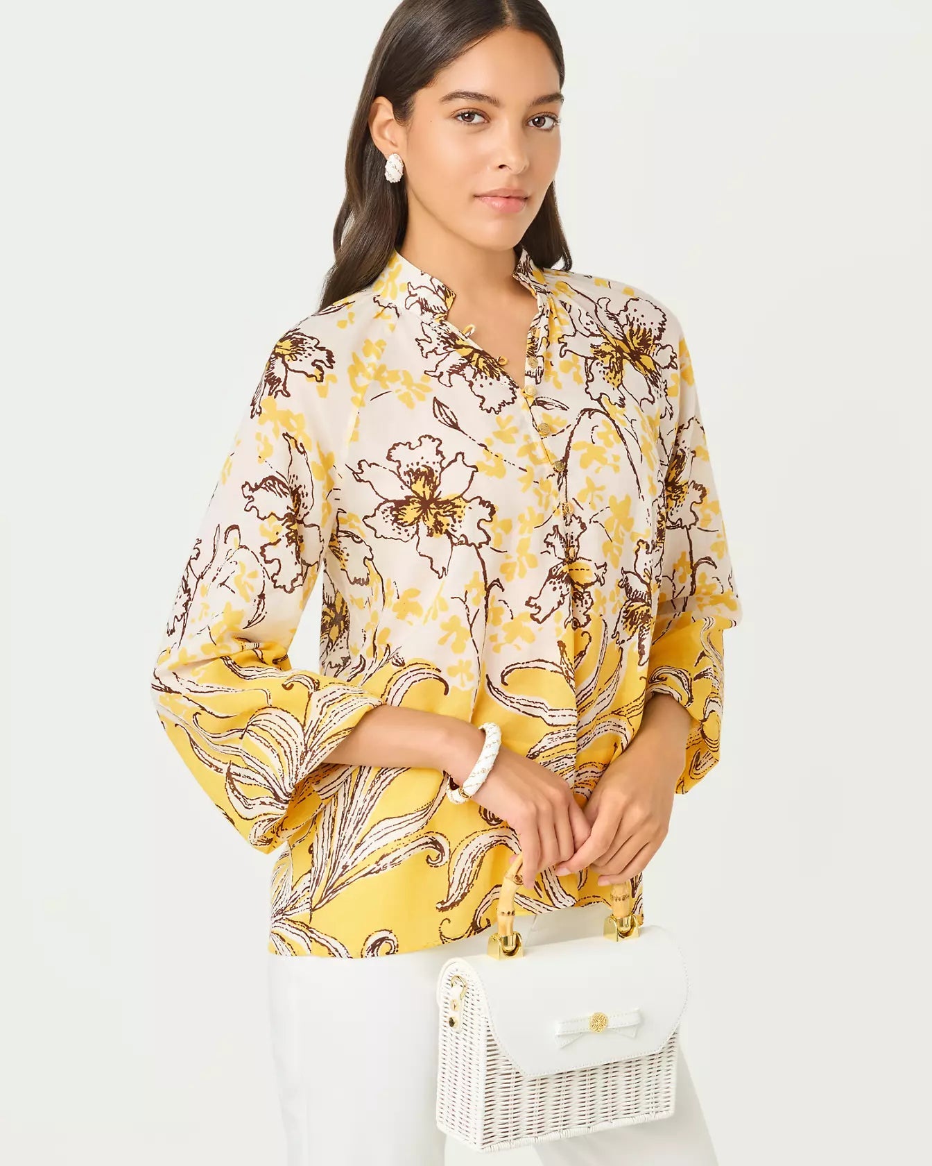 Renisha Long Sleeve TopWomen - BlousesLILLY PULITZERThe Printed Peach Savannah