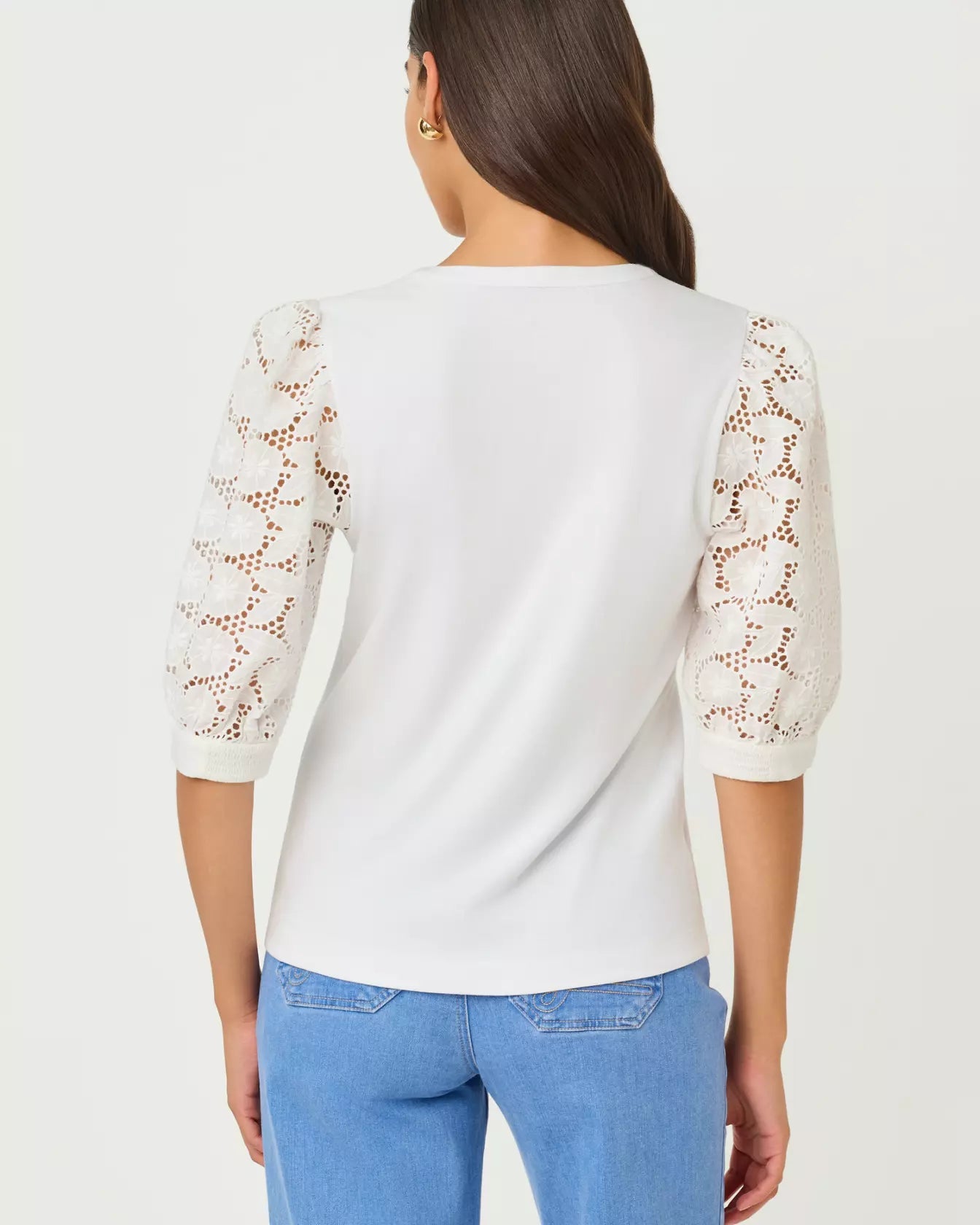 Ronson Eyelet Knit TopLILLY PULITZERThe Printed Peach Savannah