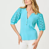 Ronson Eyelet Knit TopLILLY PULITZERThe Printed Peach Savannah