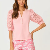 Ronson Eyelet Knit TopLILLY PULITZERThe Printed Peach Savannah