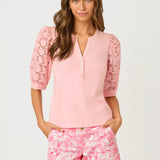 Ronson Eyelet Knit TopLILLY PULITZERThe Printed Peach Savannah