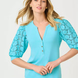 Ronson Eyelet Knit TopLILLY PULITZERThe Printed Peach Savannah