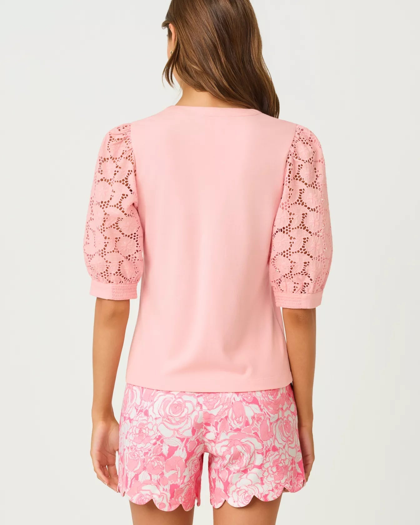 Ronson Eyelet Knit TopLILLY PULITZERThe Printed Peach Savannah