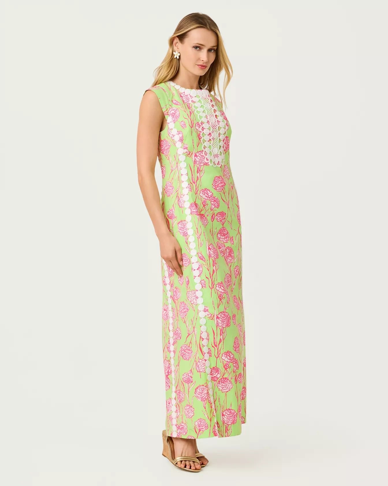 Rosalena Stretch Maxi Shift DressDresses Straight DressesLILLY PULITZERThe Printed Peach Savannah