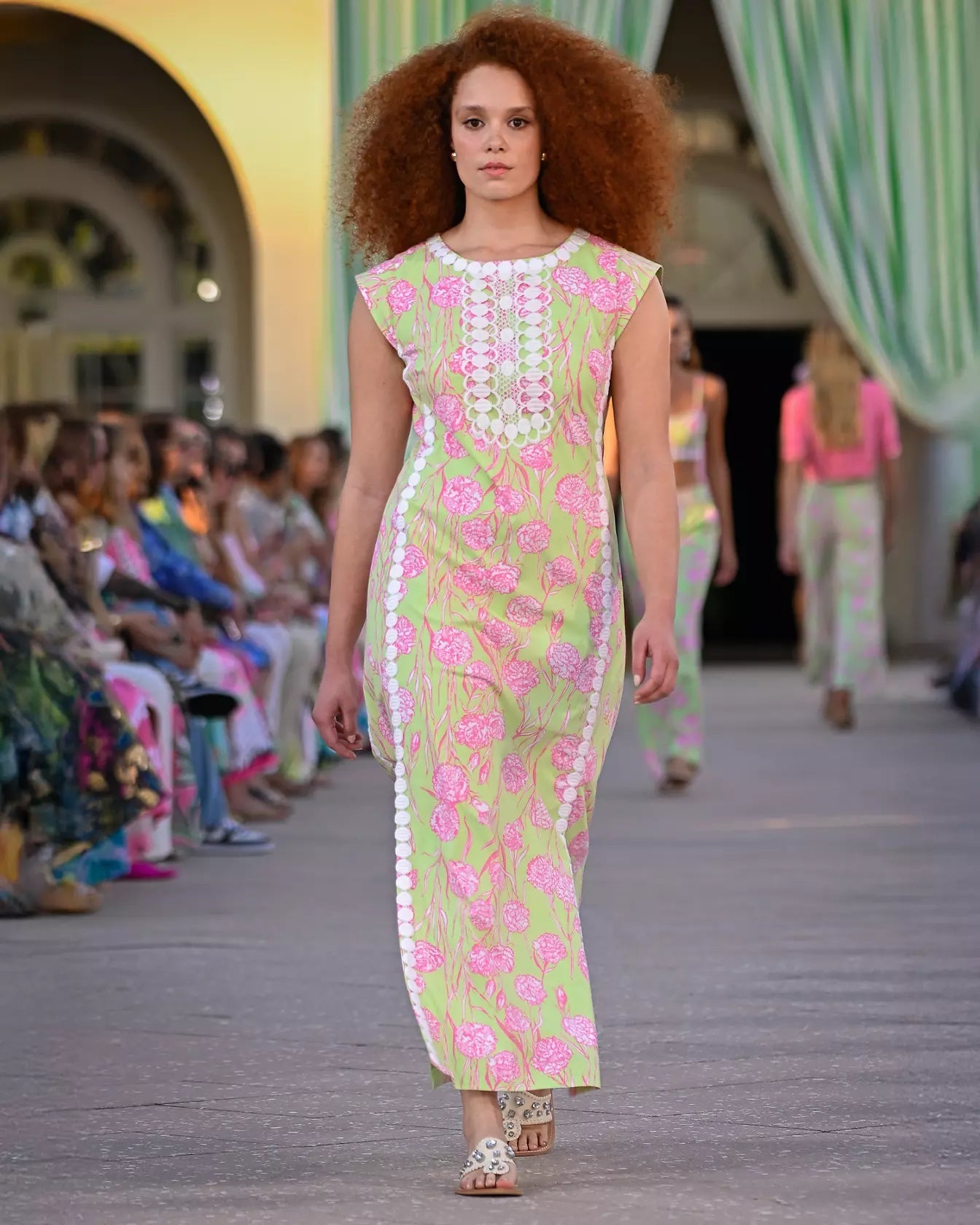 Rosalena Stretch Maxi Shift DressDresses Straight DressesLILLY PULITZERThe Printed Peach Savannah