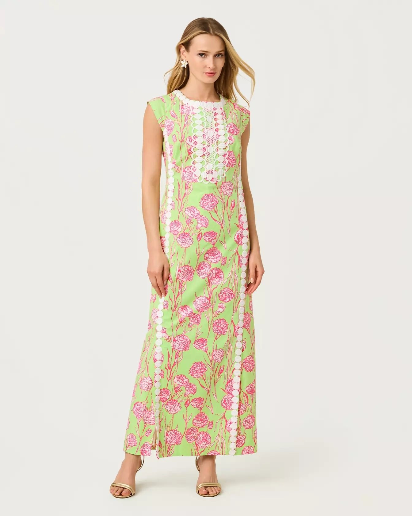 Rosalena Stretch Maxi Shift DressDresses Straight DressesLILLY PULITZERThe Printed Peach Savannah