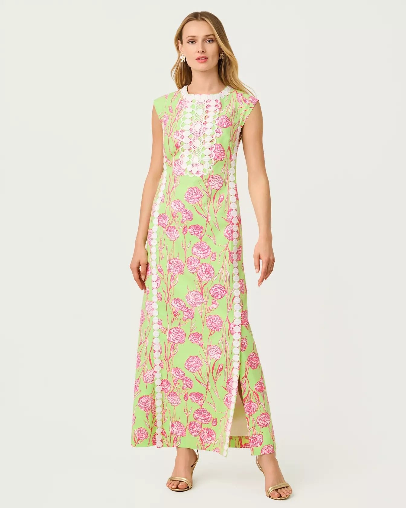 Rosalena Stretch Maxi Shift DressDresses Straight DressesLILLY PULITZERThe Printed Peach Savannah