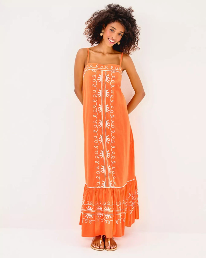Rozalie Maxi DressWomens - DressesLILLY PULITZERThe Printed Peach Savannah
