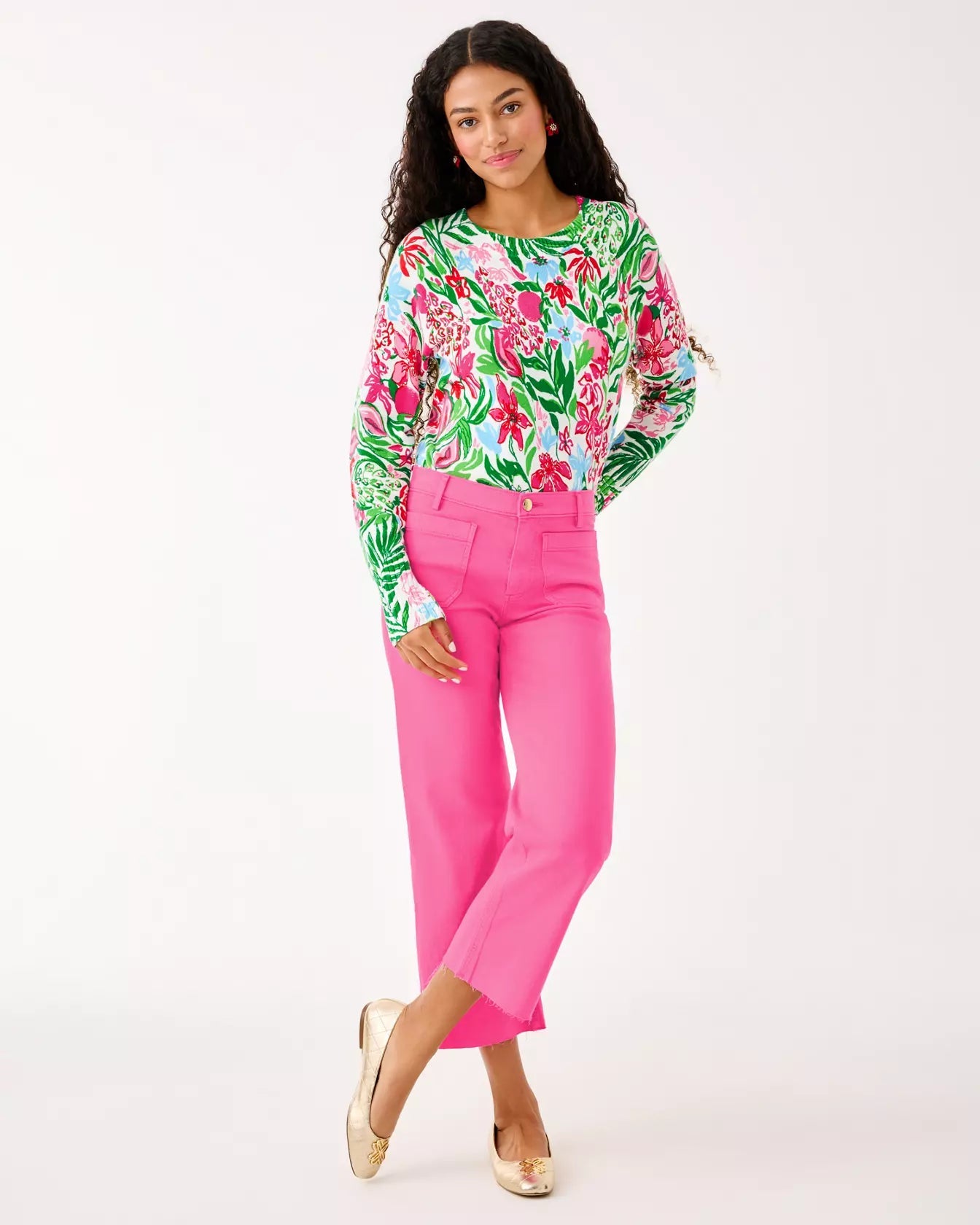 Salima SweaterWomen - Sweaters & Cardigans - Pullover SweatersLILLY PULITZERThe Printed Peach Savannah