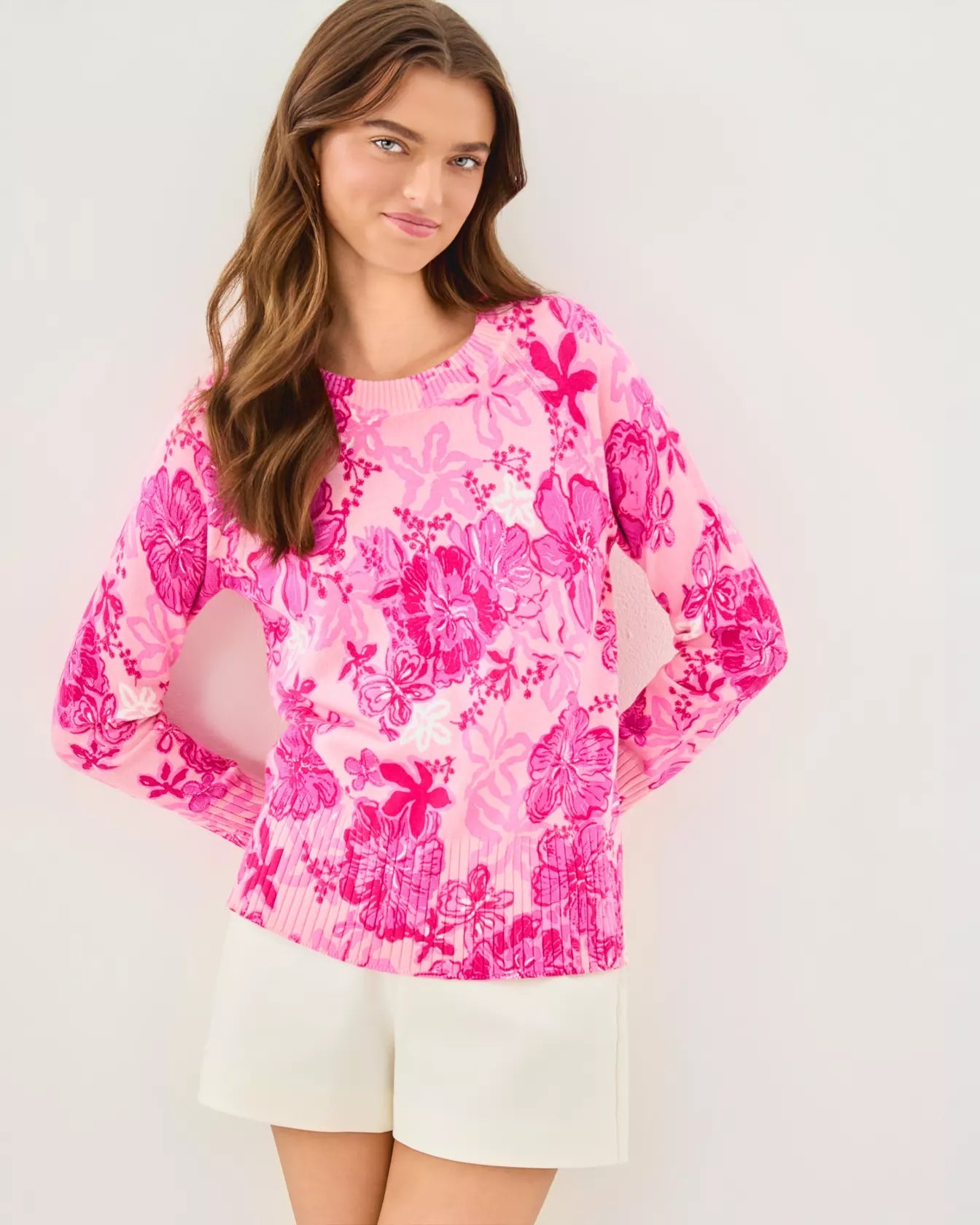 Salima SweaterWomen - Sweaters & Cardigans - Pullover SweatersLILLY PULITZERThe Printed Peach Savannah