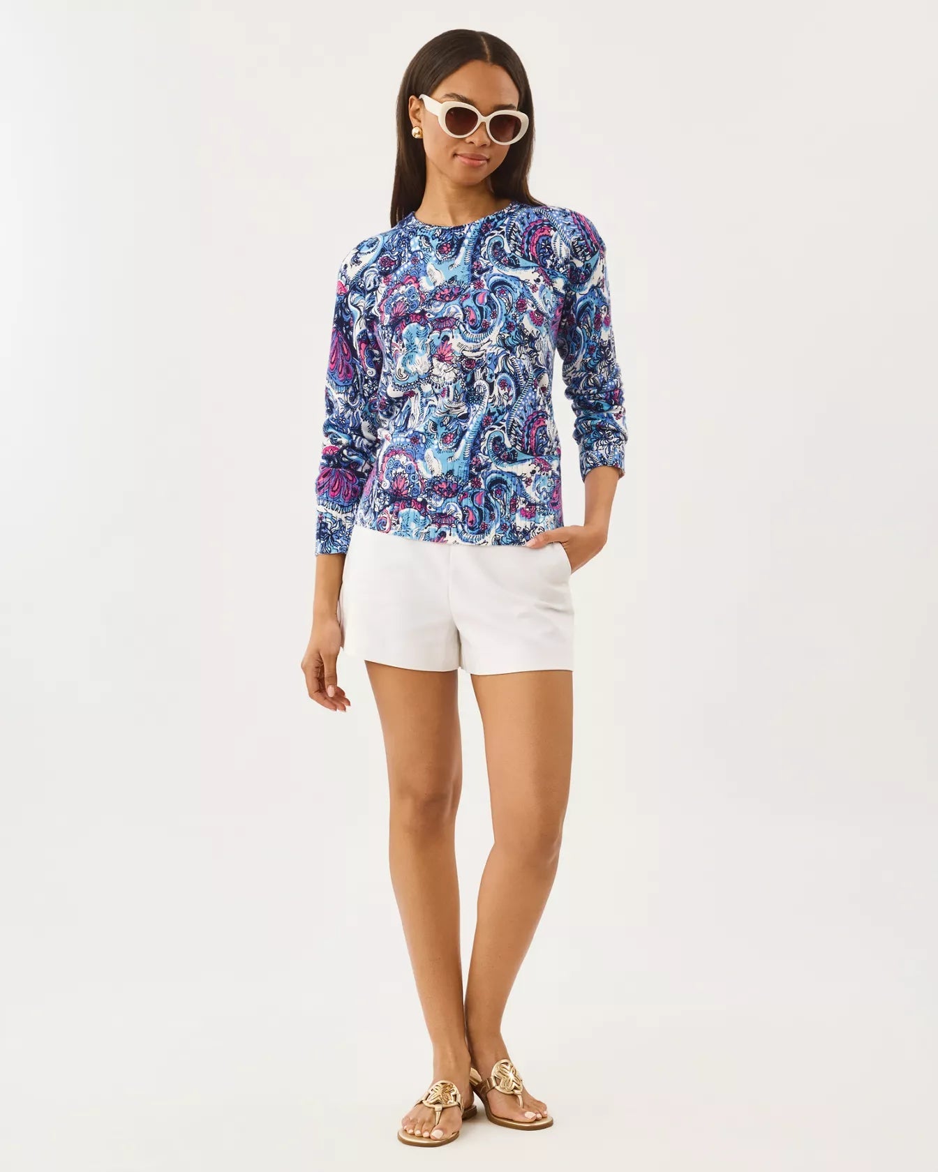 Salima SweaterLILLY PULITZERThe Printed Peach Savannah