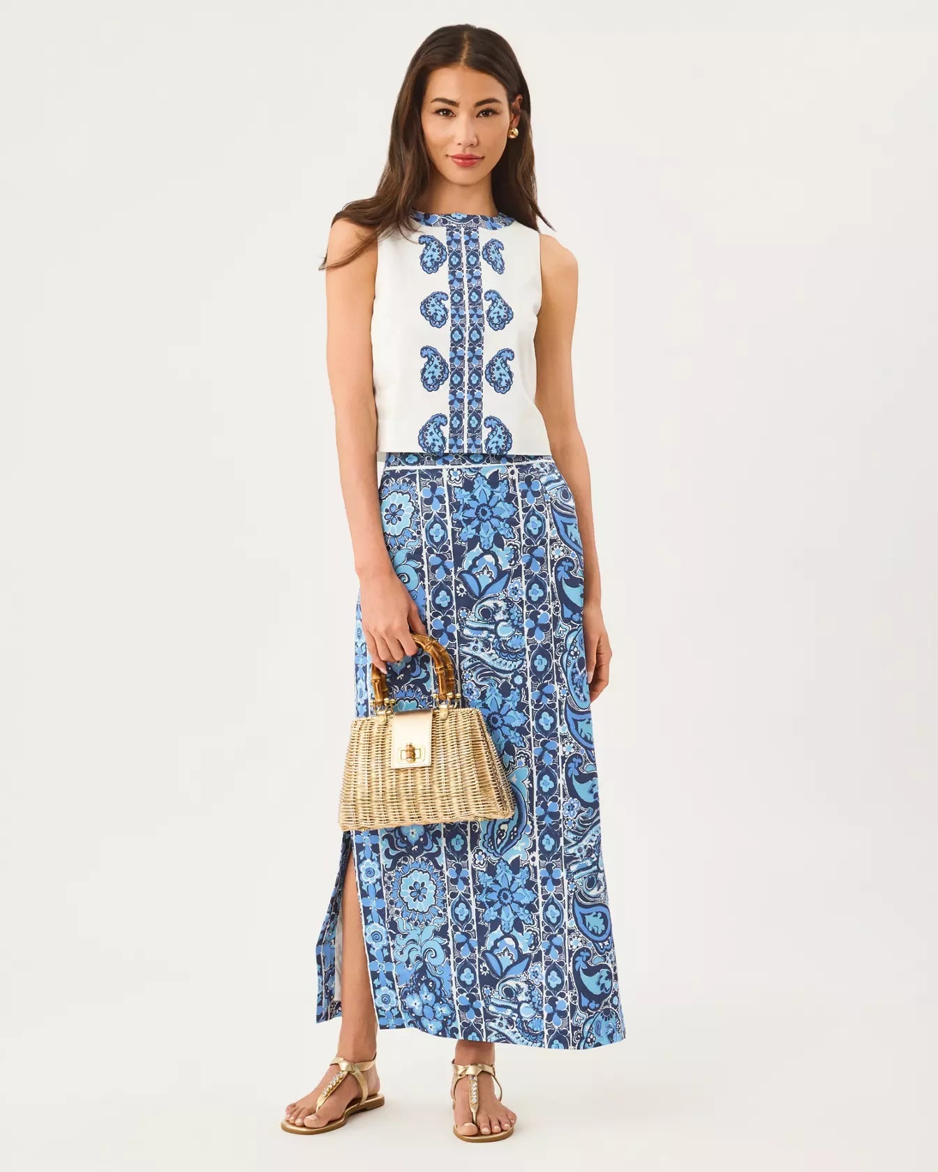 Sanders Maxi SkirtWomen - Bottoms - SkirtsLILLY PULITZERThe Printed Peach Savannah
