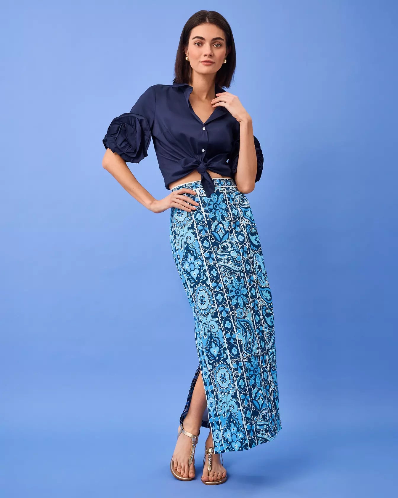 Sanders Maxi SkirtWomen - Bottoms - SkirtsLILLY PULITZERThe Printed Peach Savannah