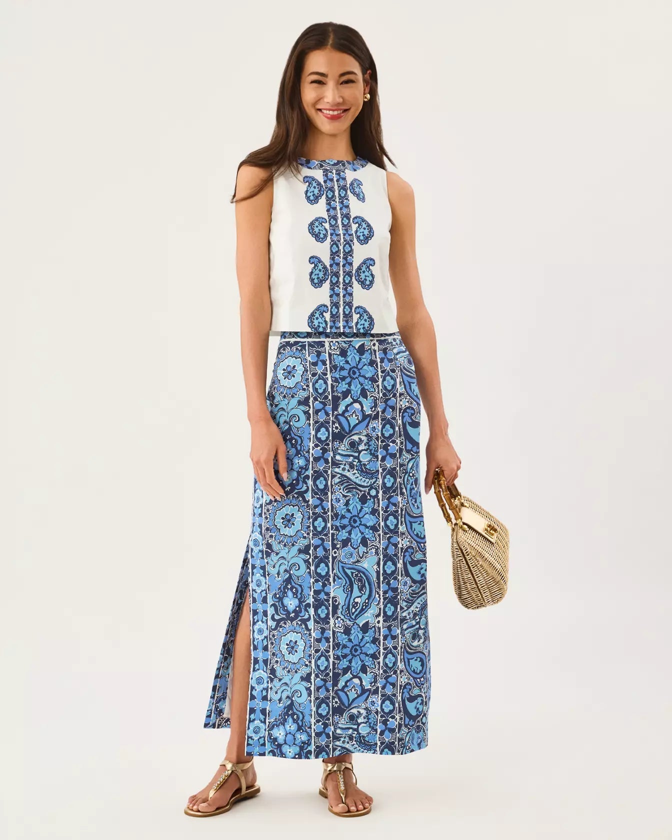 Sanders Maxi SkirtWomen - Bottoms - SkirtsLILLY PULITZERThe Printed Peach Savannah