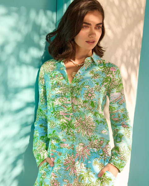 Sea View Button DownButton DownLILLY PULITZERThe Printed Peach Savannah