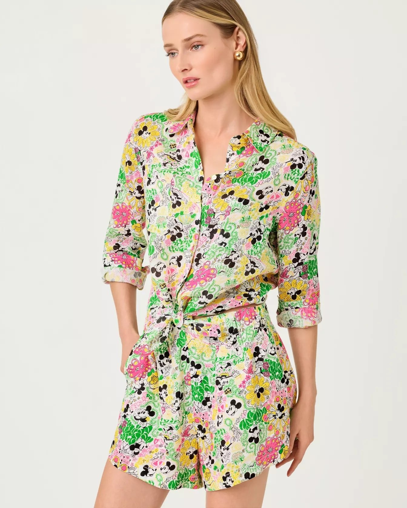 Sea View Button DownWomen - Tops - Tunics & ShirtsLILLY PULITZERThe Printed Peach Savannah