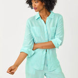 Sea View Button DownWomen - Tops - Tunics & ShirtsLILLY PULITZERThe Printed Peach Savannah